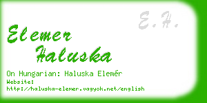elemer haluska business card